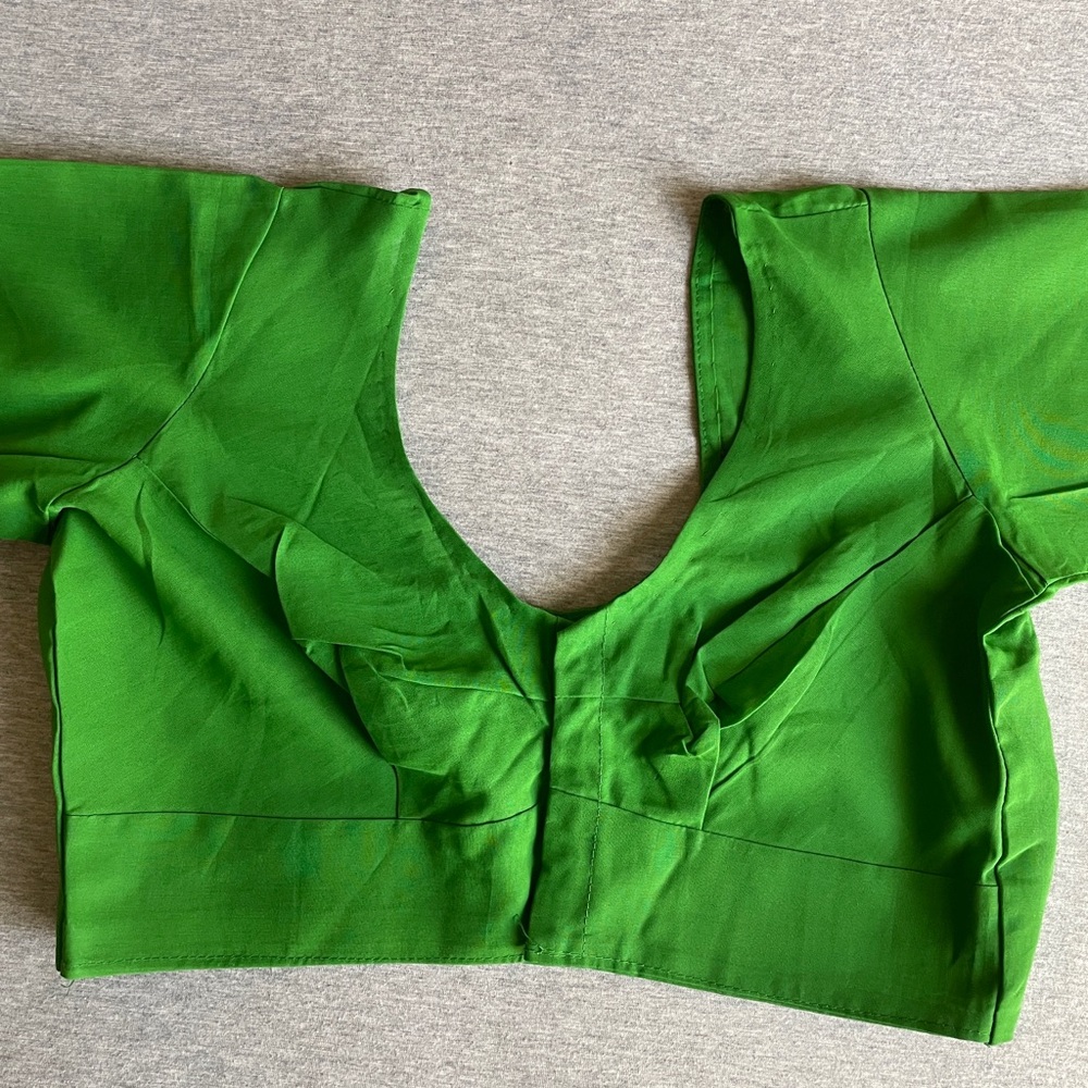 Green Women's Short Sleeve Blouse Top